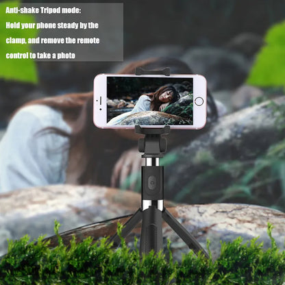 Selfie Stick Bluetooth Techsuit L01, Universal, Schwarz