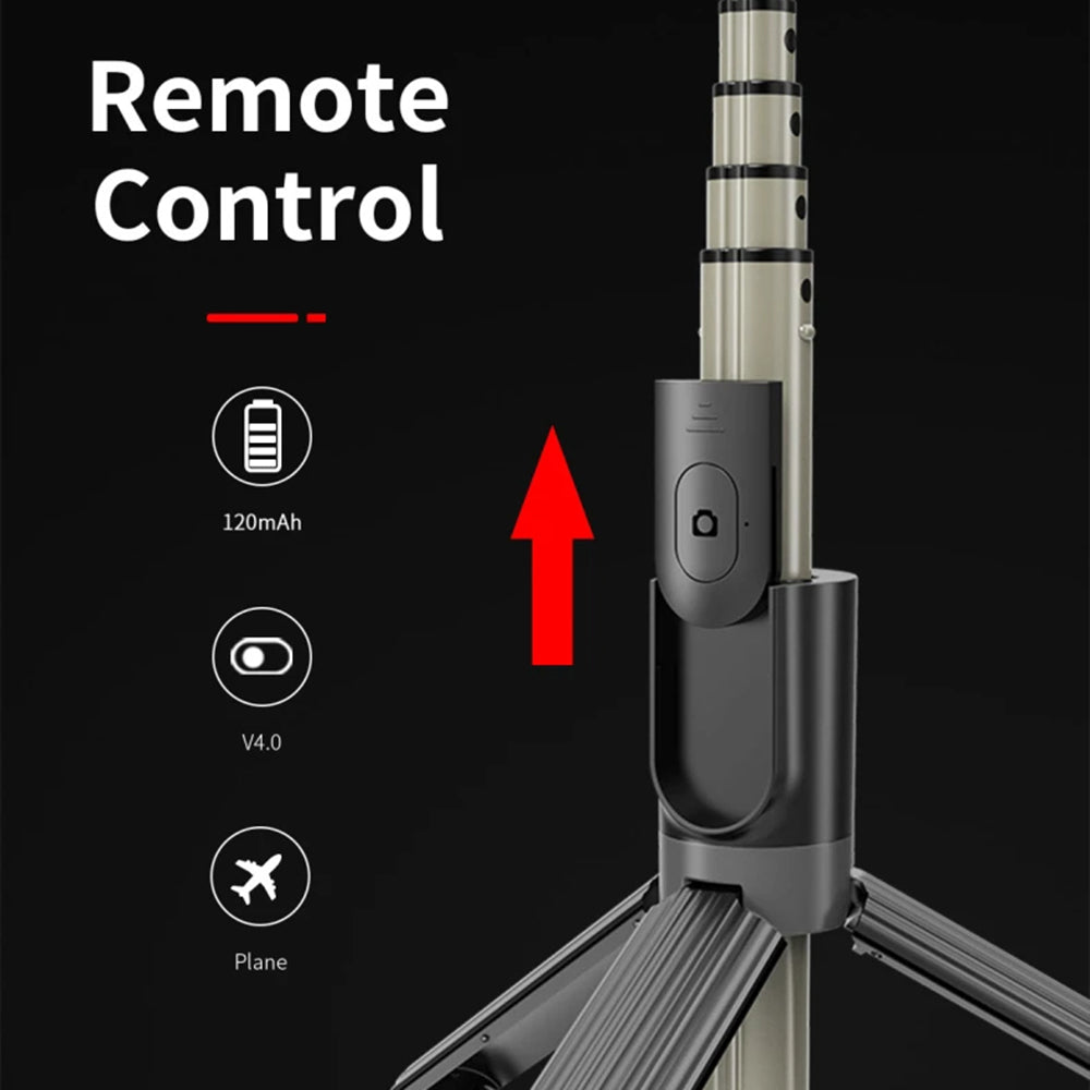 Selfie Stick Bluetooth Techsuit L07, Universal, Schwarz