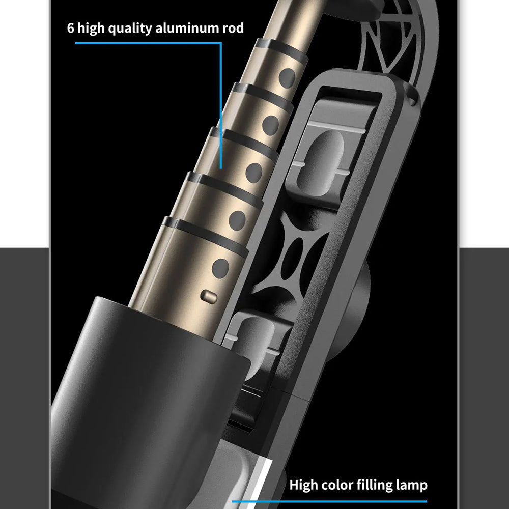 Selfie Stick Bluetooth Techsuit L10s, Universal, Black