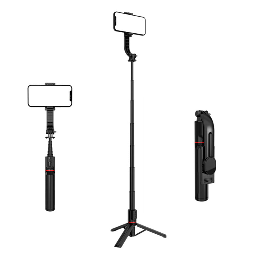 Selfie Stick Bluetooth Techsuit L12, Universal, Schwarz
