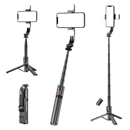 Selfie Stick Bluetooth Techsuit L12D, Universal, Schwarz