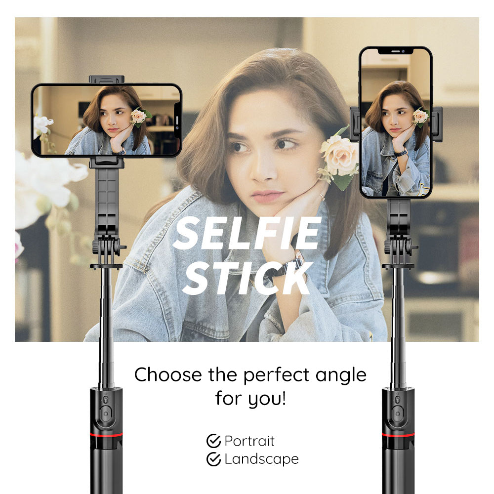 Selfie Stick Bluetooth Techsuit L13, Universal, Schwarz