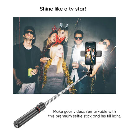 Selfie Stick Bluetooth Techsuit L13d, Universal, Schwarz