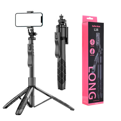 Selfie Stick Bluetooth Techsuit L16, Universal, Schwarz