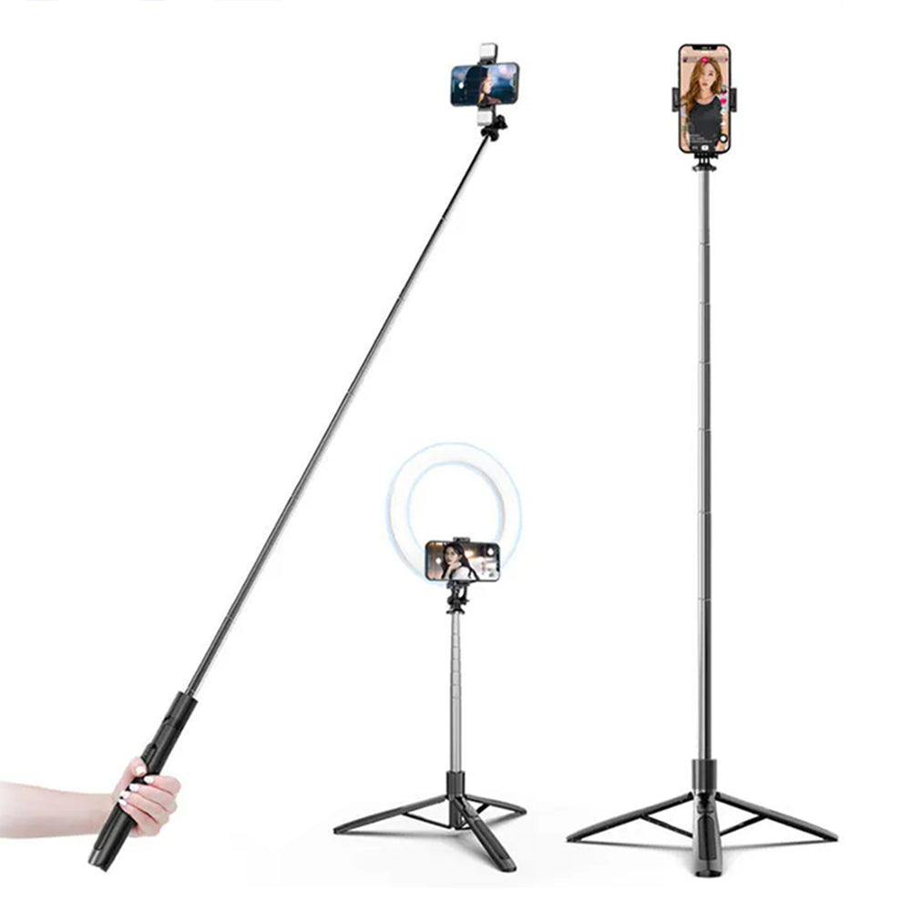 Selfie Stick Bluetooth Techsuit Q05, Universal, Schwarz