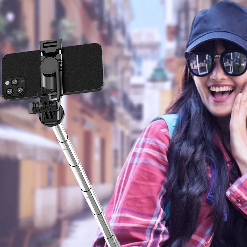 Selfie Stick Bluetooth Techsuit Q06, Universal, Schwarz