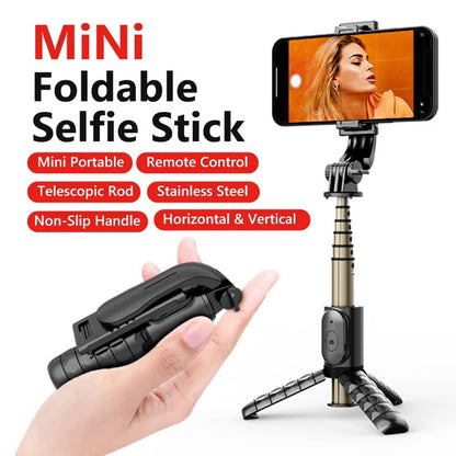 Selfie Stick Bluetooth Techsuit Q10, Universal, Schwarz