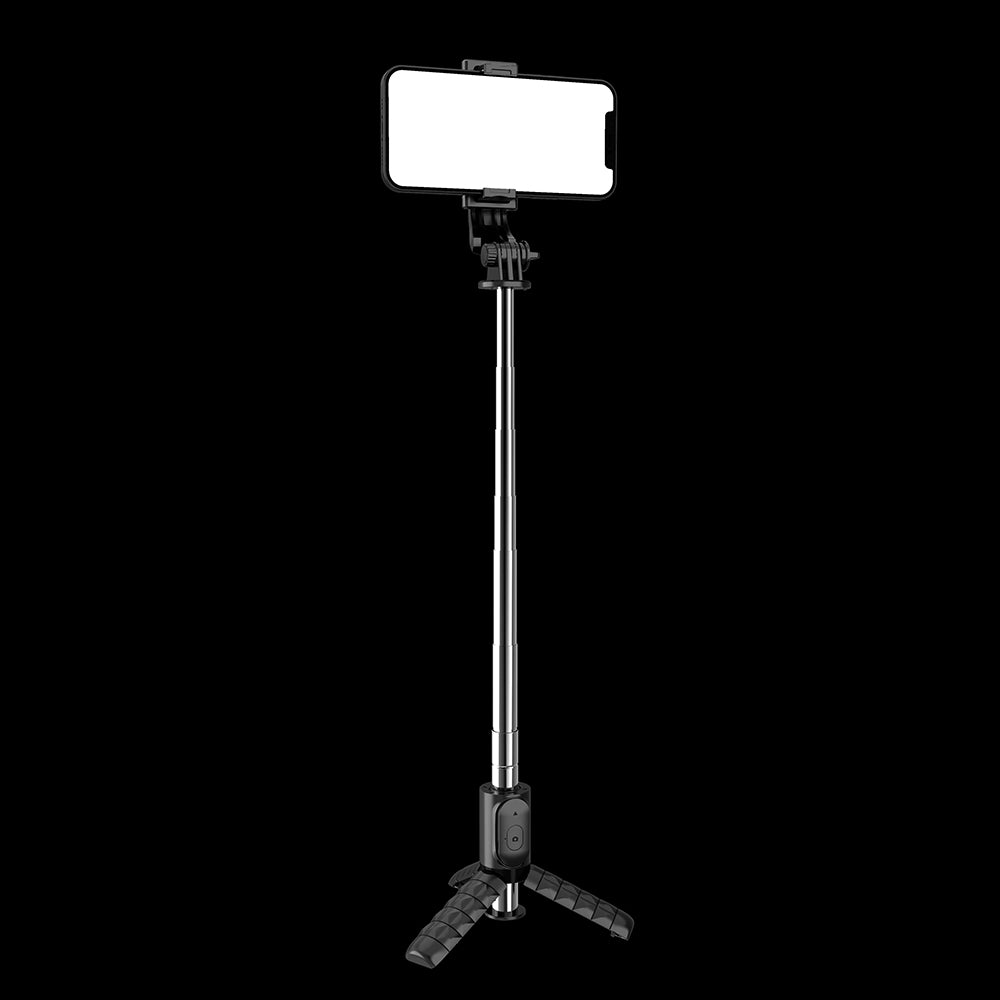 Selfie Stick Bluetooth Techsuit Q11, Universal, Schwarz
