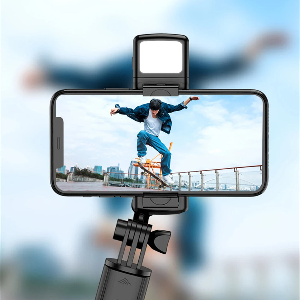 Selfie Stick Bluetooth Techsuit S03-S, Universal, Schwarz