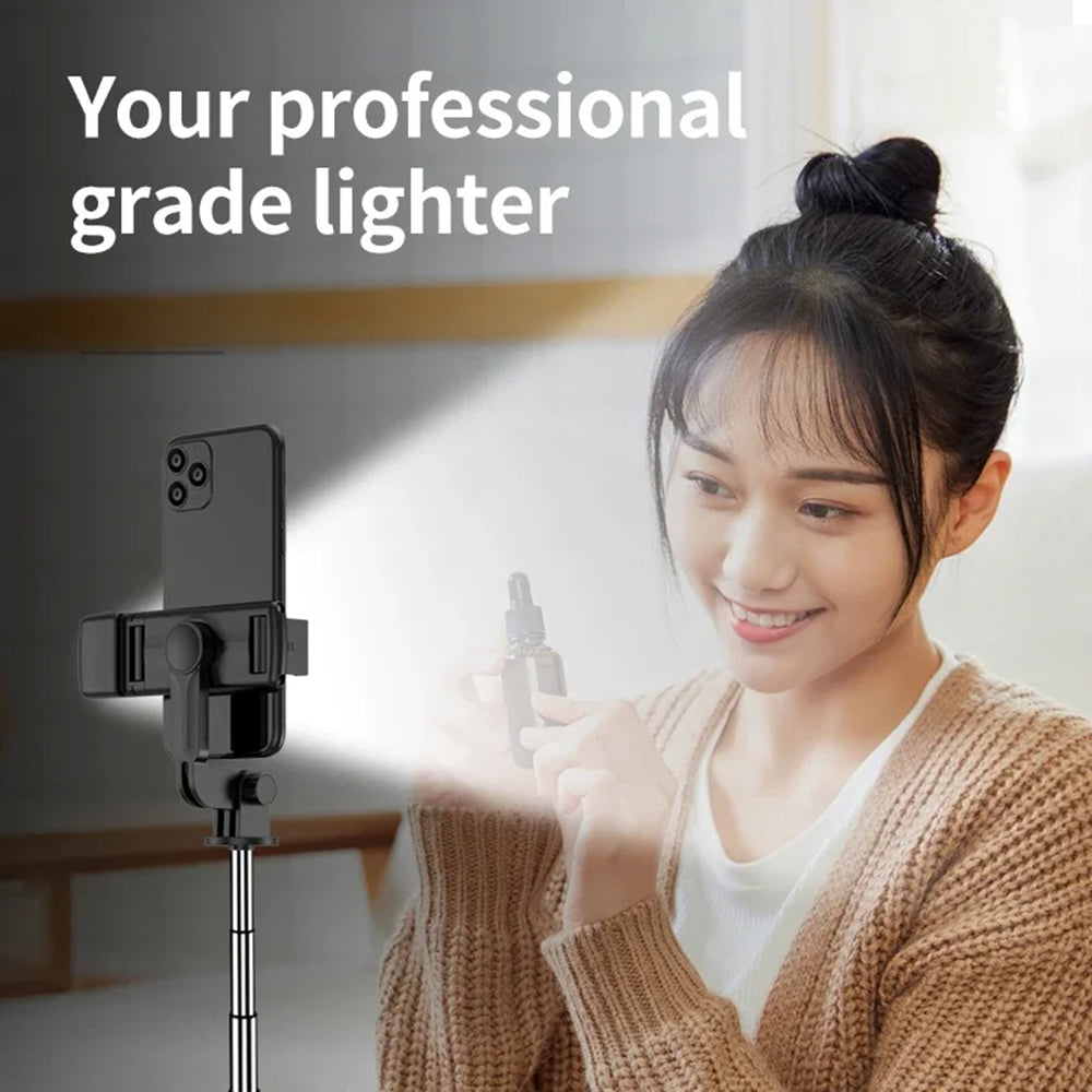 Selfie Stick Bluetooth Techsuit S03-S, Universal, Schwarz