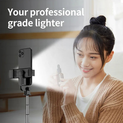 Selfie Stick Bluetooth Techsuit S03-S, Universal, Schwarz