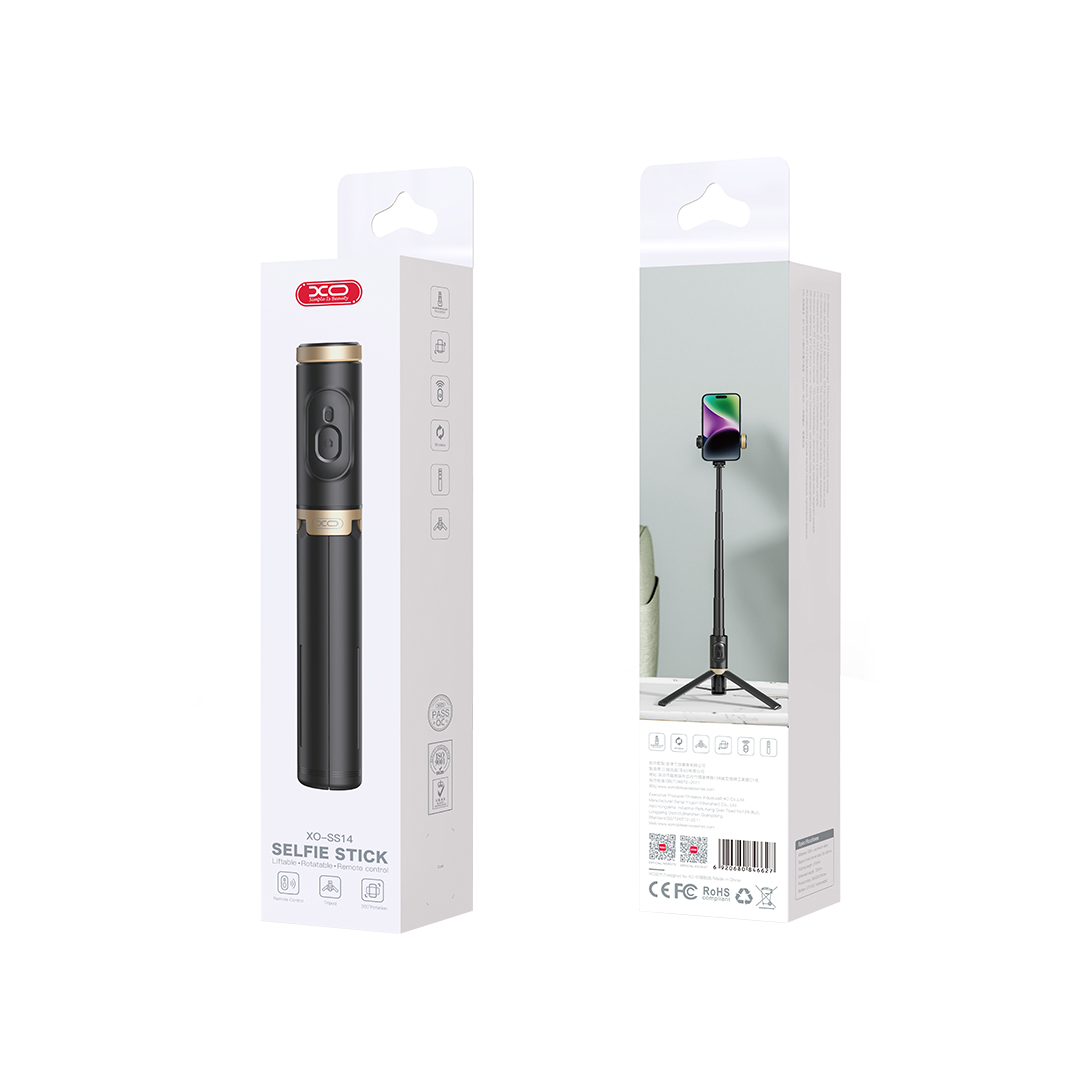 Bluetooth Selfie Stick XO Design SS14, Universal, Black