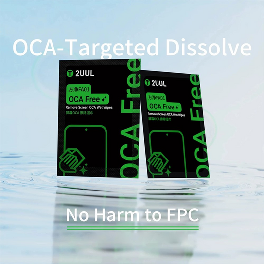 Feuchte Reinigungstücher 2UUL FA01 zur Entfernung von OCA / LOCA Klebstoff, Set mit 50 Stück