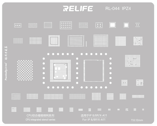 Relife RL-044 IPZ4 BGA Screen for Apple iPhone 8 / 8 Plus / X, CPU