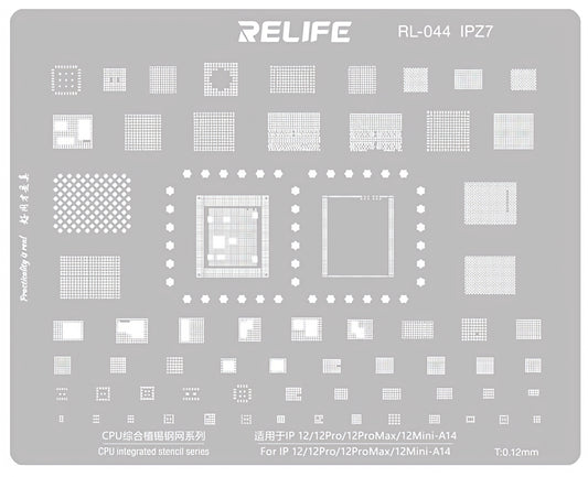 BGA-Sieb Relife RL-044 IPZ7 für Apple iPhone 12 / 12 Pro / 12 Pro Max / 12 mini, CPU