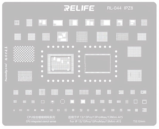 BGA-Sieb Relife RL-044 IPZ8 für Apple iPhone 13 / 13 Pro / 13 Pro Max / 13 mini, CPU