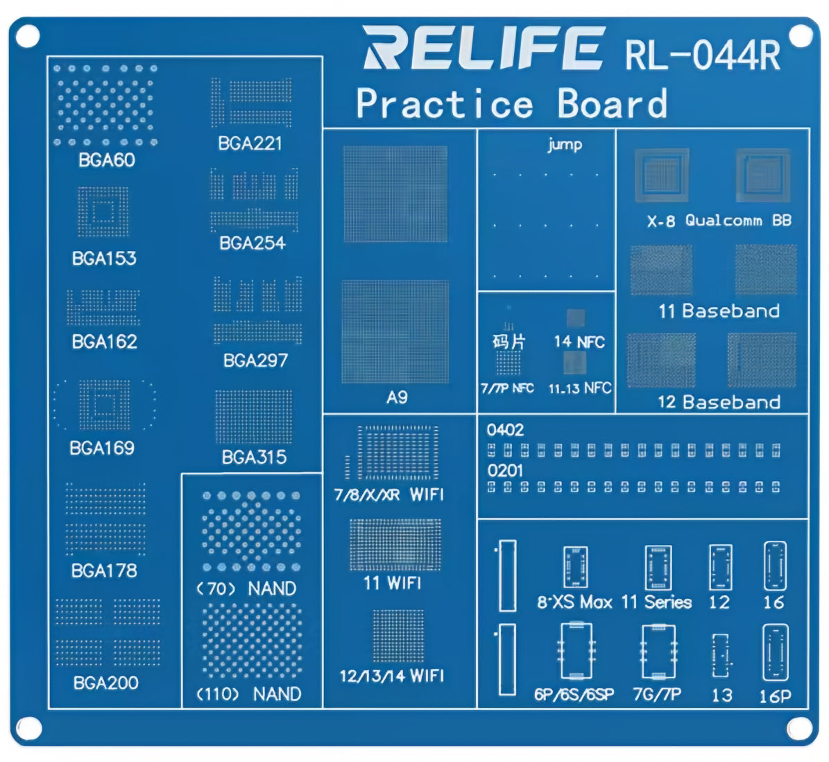 BGA-Übungsplatine Relife RL-044R für die Apple-iPhone-Serie
