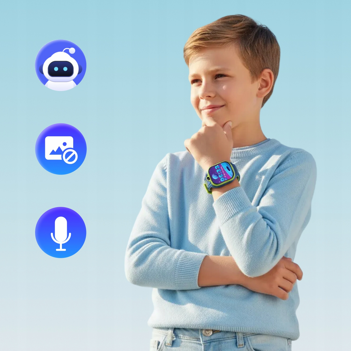 Smartwatch Forever Kids Boost KW-530 Call, Blau