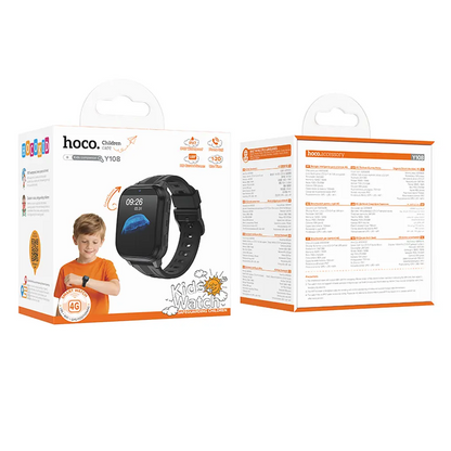 Smartwatch HOCO Y108 Kids Call, Schwarz