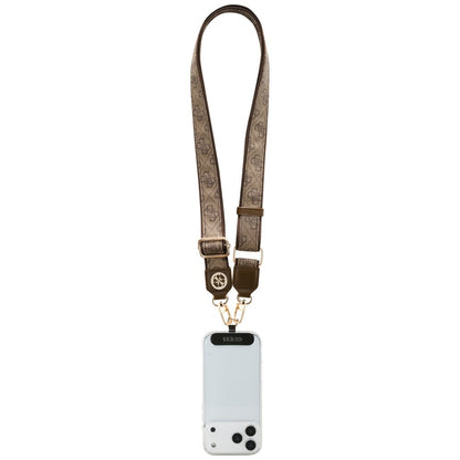 Guess 4G Strass Metall Logo Telefonkordel, Braun