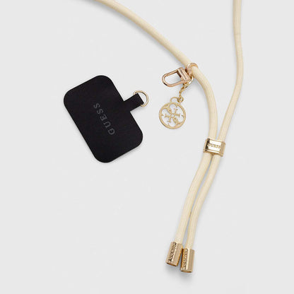 Guess CBDY 4G Charm Telefonkordel, Schwarz