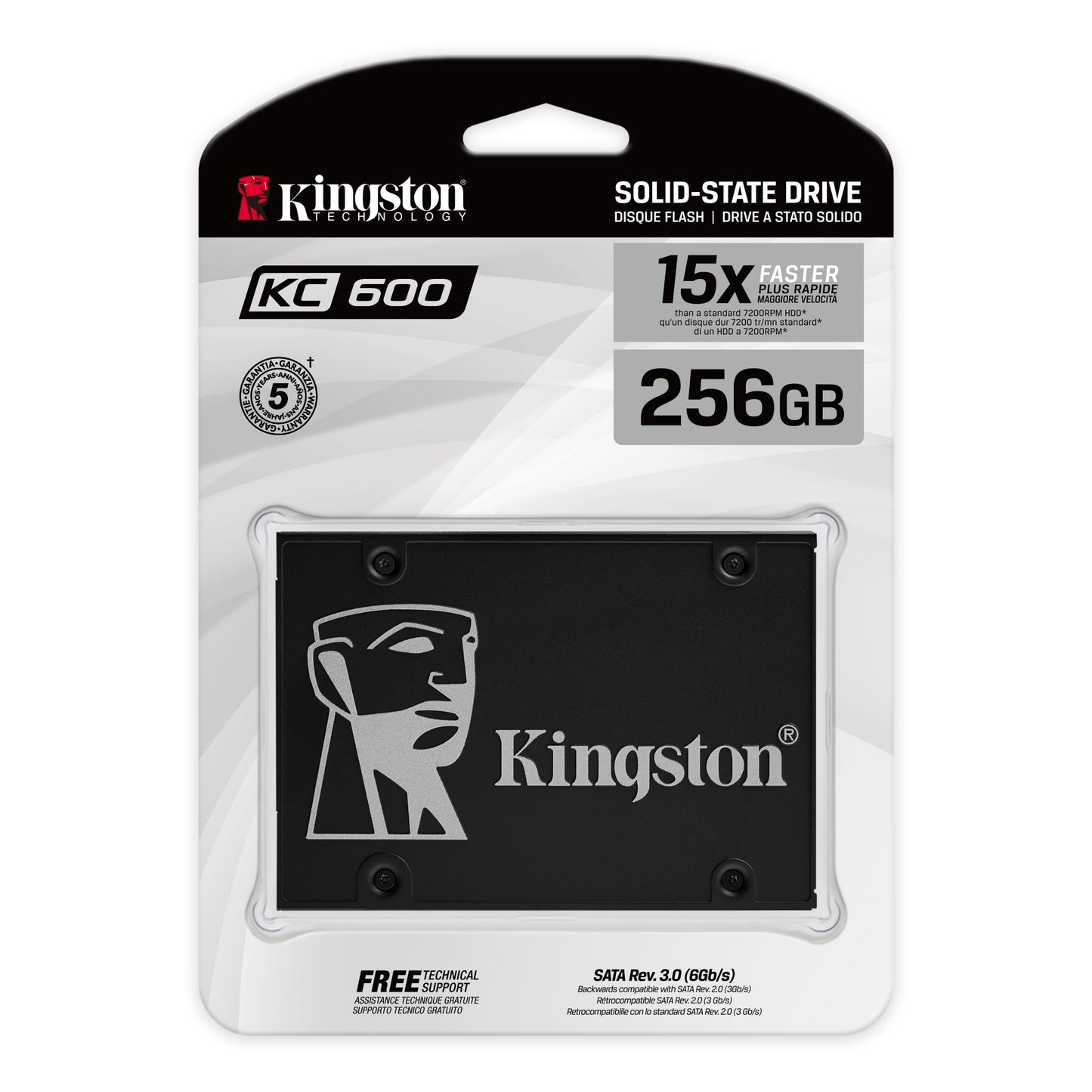 Solid State Drive (SSD) Kingston KC600, 256GB, SATA III SKC600/256G