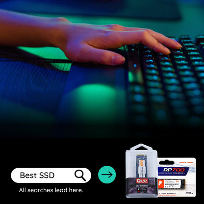 Solid State Drive (SSD) Dato, NVME M.2 2280, PCIe, 2TB, Schwarz DP580-2TB
