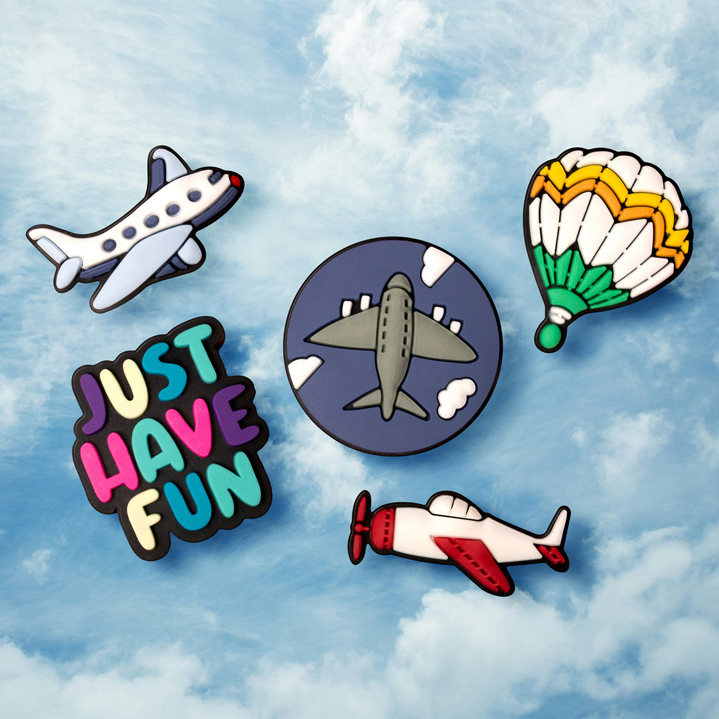 3D OEM Travel Sticker für Telefon-/Tablet-Hülle, 5-teiliges Set, Mehrfarbig