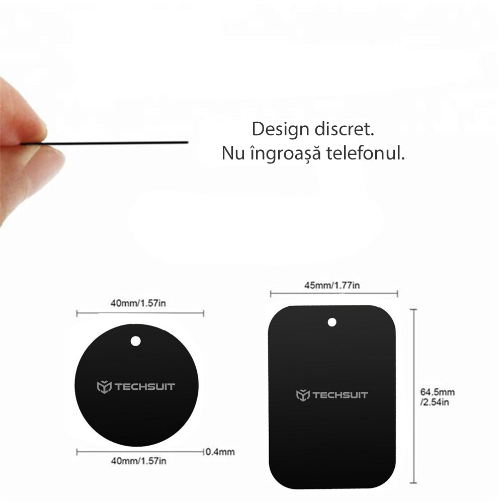 Metallsticker Techsuit MP03 2in1, Schwarz