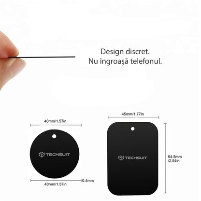 Metallsticker Techsuit MP03 2in1, Schwarz