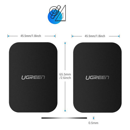 UGREEN LP123 Metallic Sticker (50869), Set of 2 pieces, Black