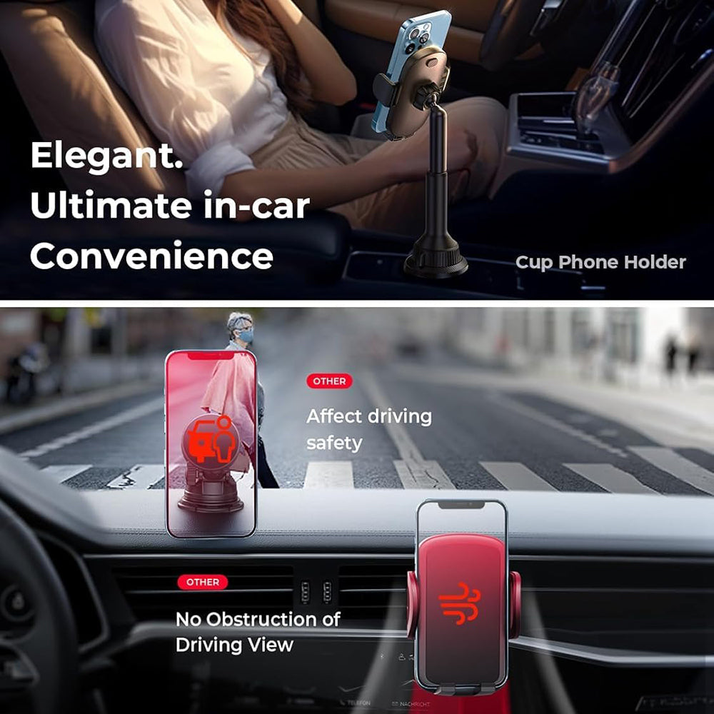 Lisen Autohalterung, 4,7 Zoll - 7,2 Zoll, Schwarz YL0220100001