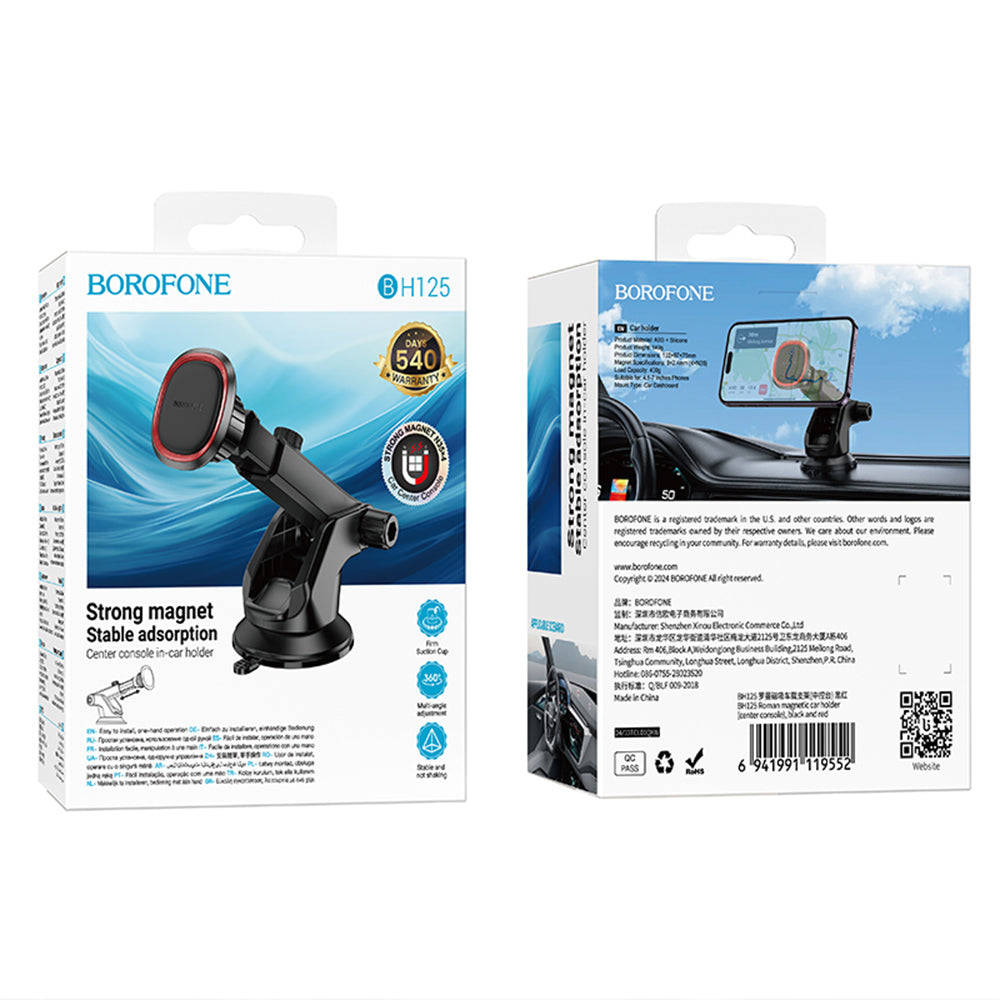 Magnetische Auto-Halterung Borofone BH125 Roman, Universal, Schwarz