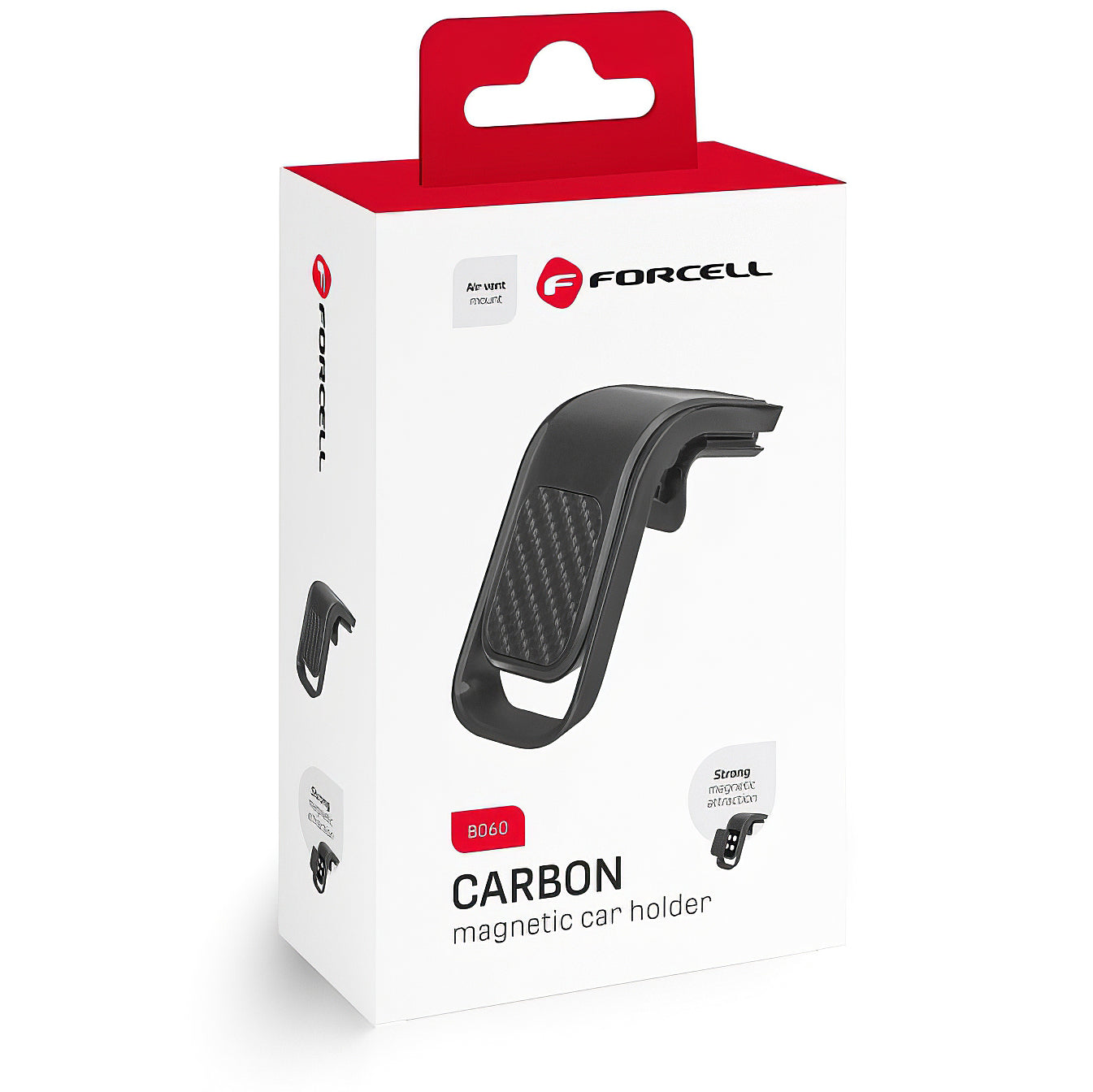 Forcell Carbon B060 Auto-Halterung, Universal, Schwarz