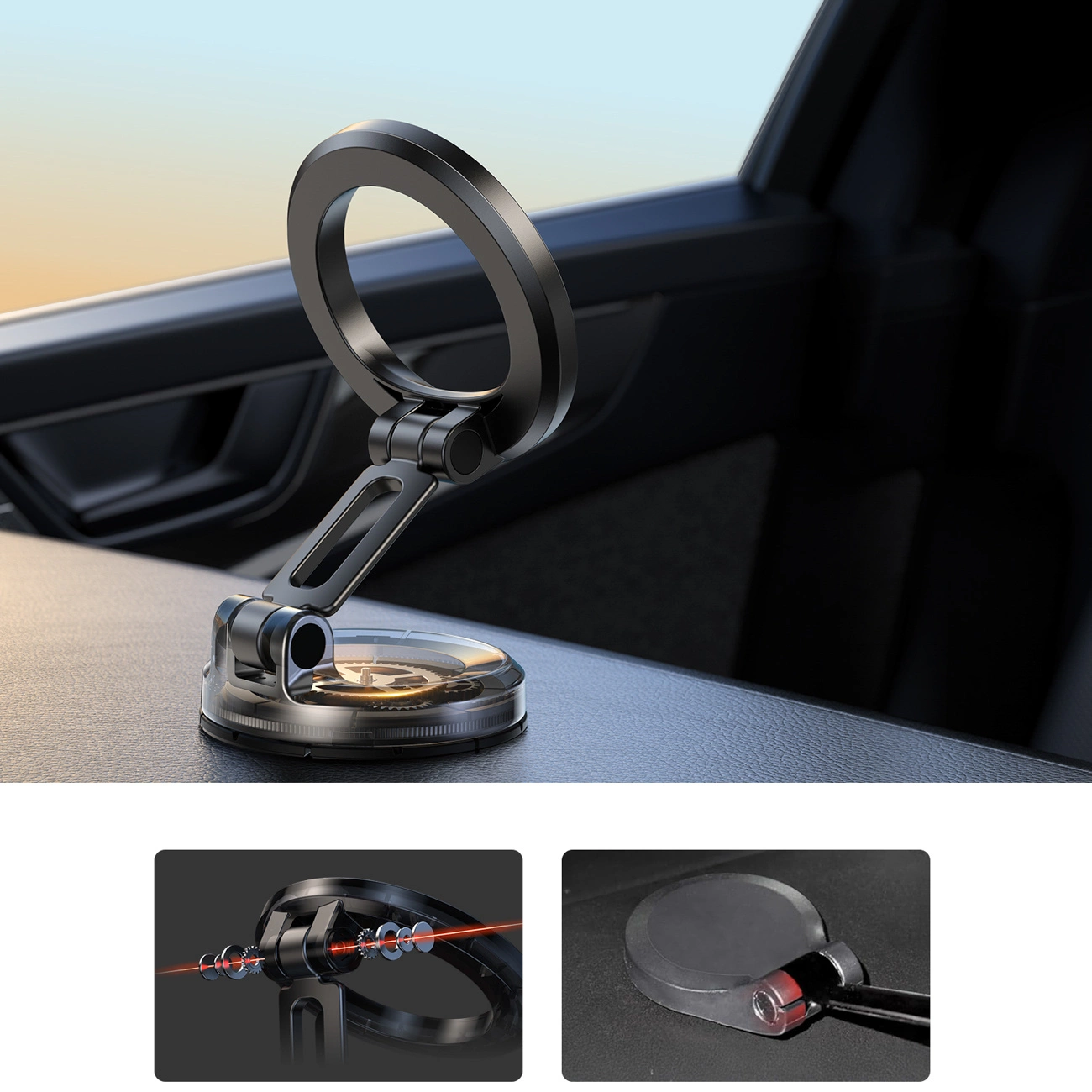 Magnetische Auto-Halterung Joyroom JR-ZS505, 4,7 Zoll - 7 Zoll, Schwarz