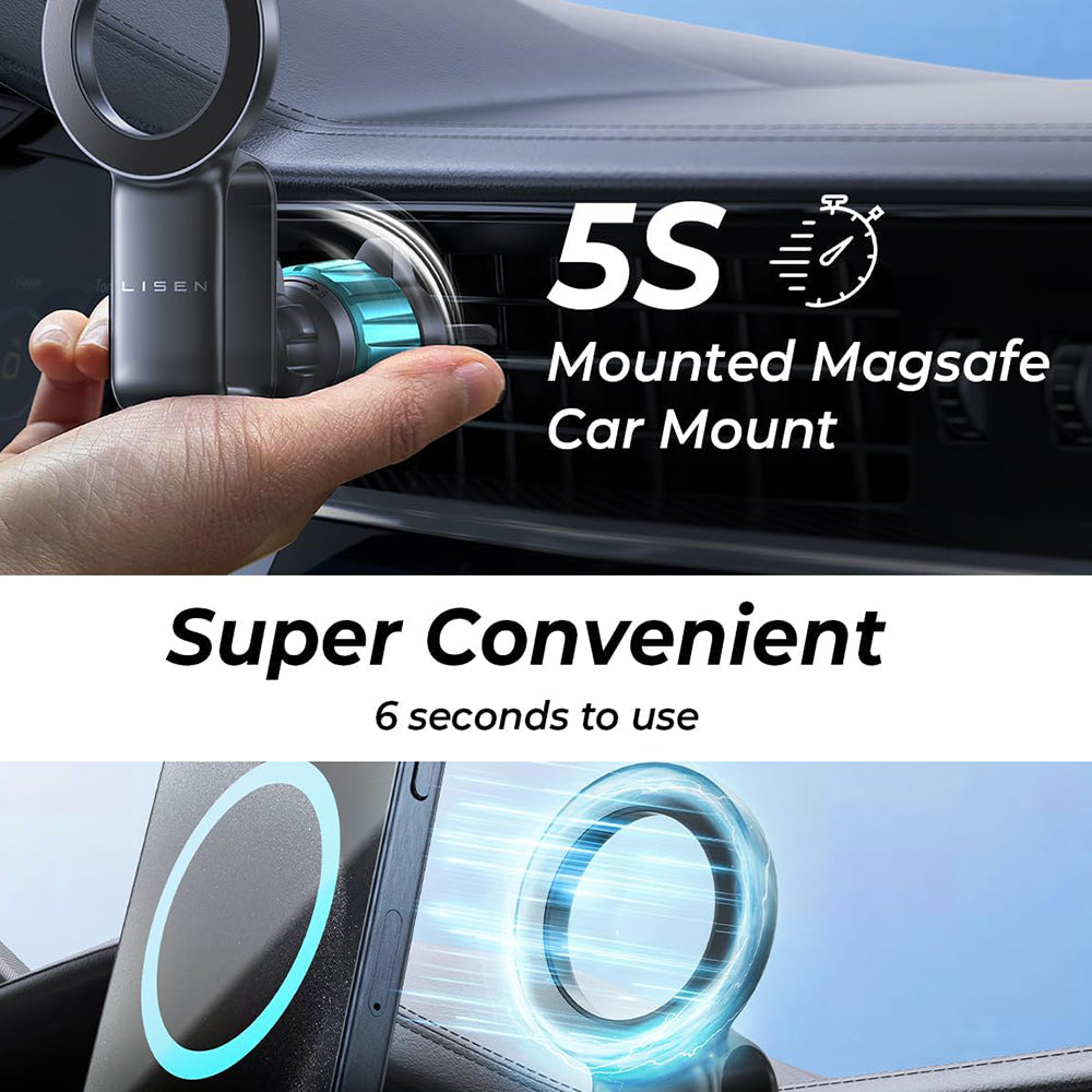 Magnetische Autohalterung Lisen, Universal, Schwarz YL0224050012