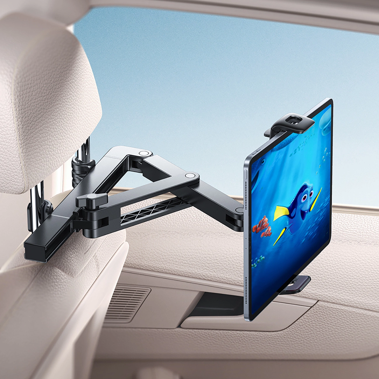 Joyroom JR-ZS433 Kopfstützenhalterung für Telefon / Tablet, 4,7 Zoll - 13 Zoll, Schwarz