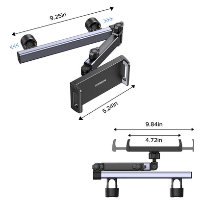 UGREEN LP904 Car Headrest Mount (55443), 4.7inch - 9.8inch, Black