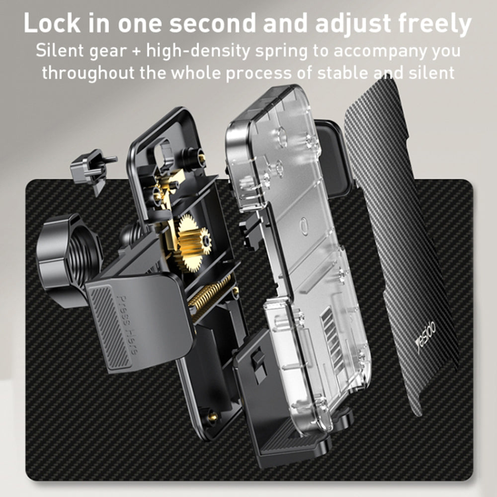 Autohalterung Yesido C172, 4 Zoll - 7 Zoll, Schwarz