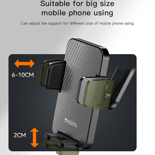 Autohalterung Yesido C173, 4,7 Zoll - 7,2 Zoll, Schwarz