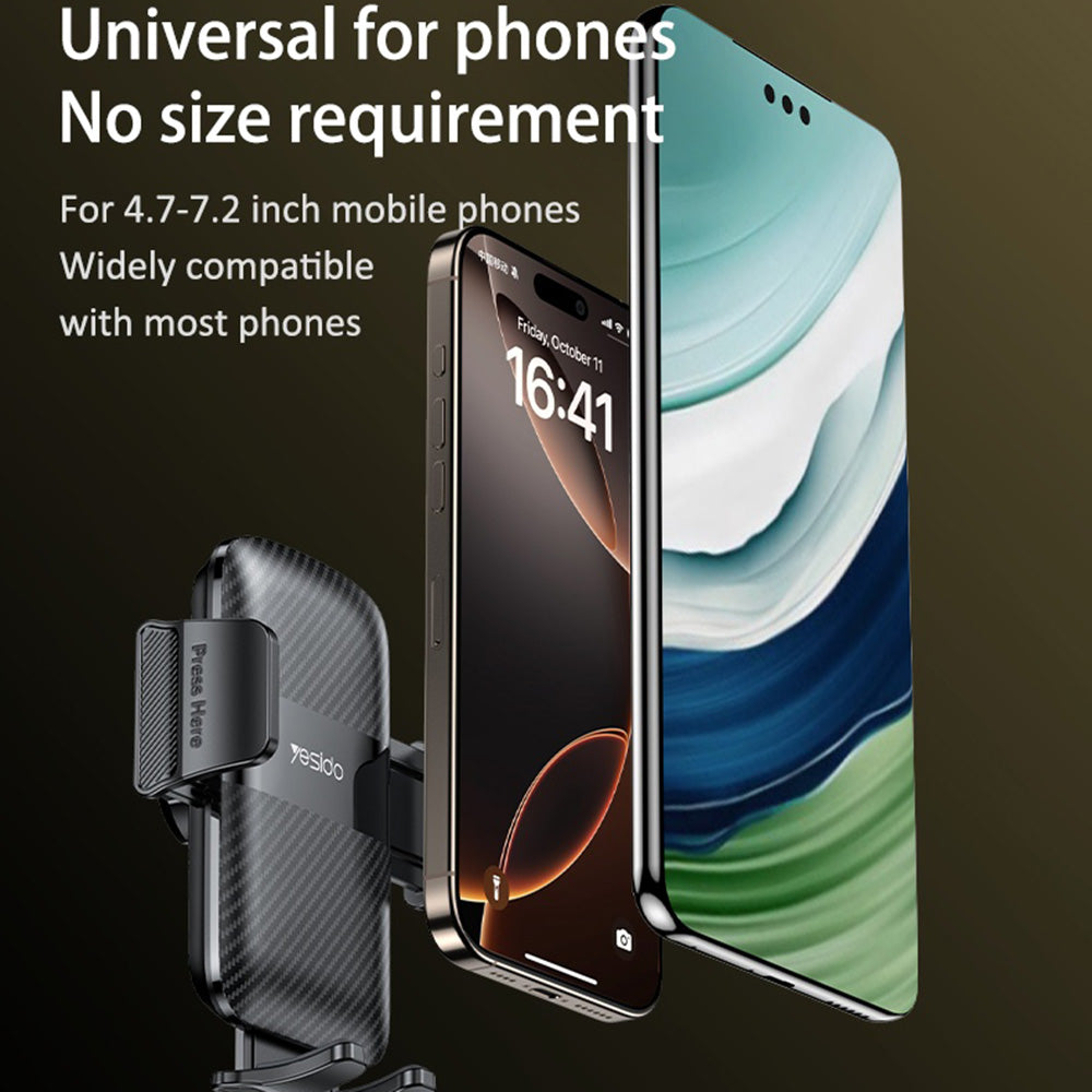 Autohalterung Yesido C274, 4,7 Zoll - 7,2 Zoll, Schwarz