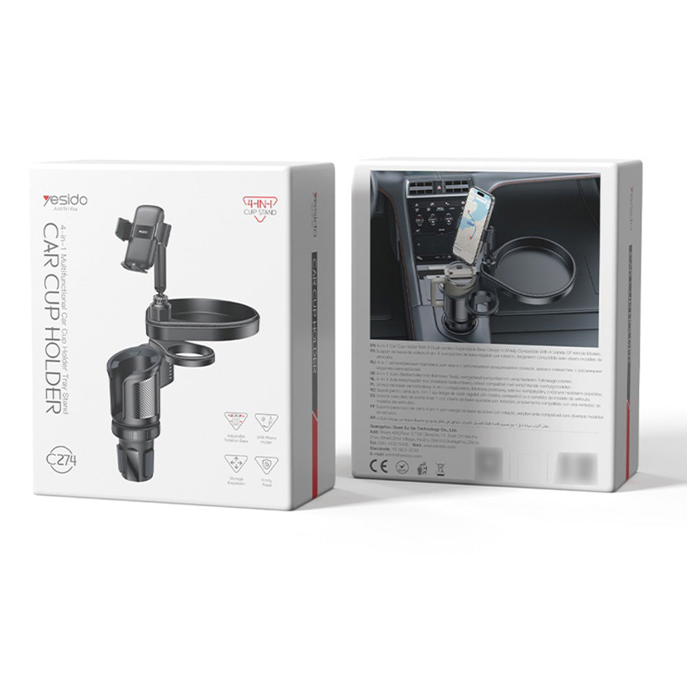 Autohalterung Yesido C274, 4,7 Zoll - 7,2 Zoll, Schwarz