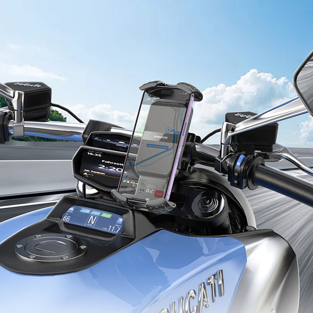 Fahrradhalterung Borofone BH105 Basalt, 4,7 Zoll - 7 Zoll, Schwarz