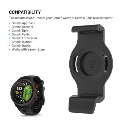 Fahrradhalterung Fixed für Garmin Watch 22mm / Edge Computer, Schwarz