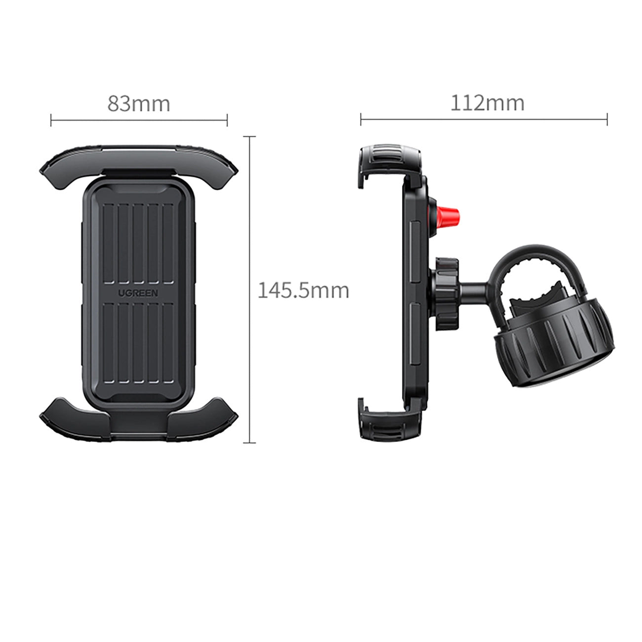 UGREEN LP494 Fahrradhalterung, 4,7 Zoll - 6,8 Zoll, Schwarz