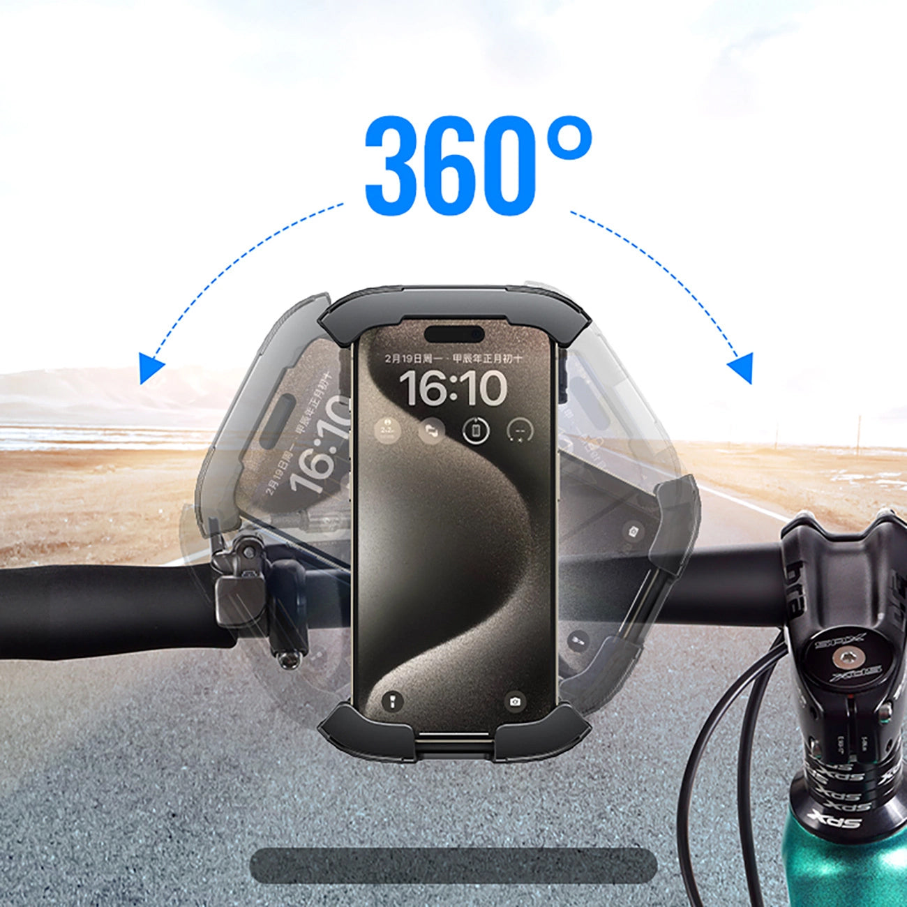UGREEN LP494 Fahrradhalterung, 4,7 Zoll - 6,8 Zoll, Schwarz