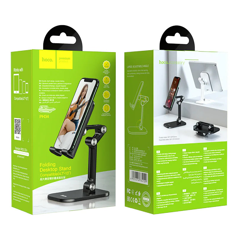 HOCO Excelente PH34 Bürohalterung für Telefon / Tablet, 4,7 Zoll - 13 Zoll, Schwarz