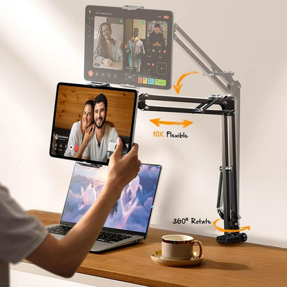 Lisen Bürohalterung für Telefon / Tablet, 4,7 Zoll - 12,9 Zoll, Schwarz YL0223060007