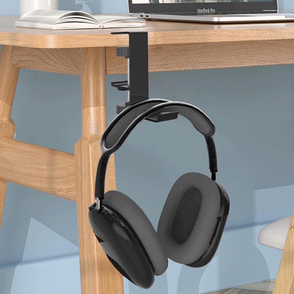 Techsuit DH2 Bürohalterung für Kopfhörer / Tasche, Schwarz