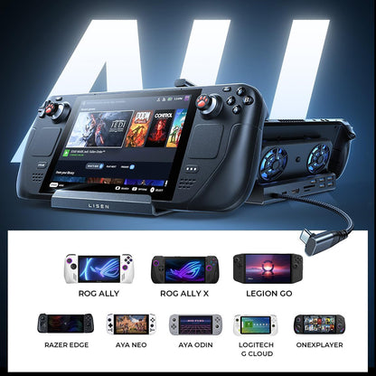 Hub-Ständer mit Kühler Lisen S1 für ROG / Lenovo / Razer / Aya / Logitech / Onexplayer Serie, Schwarz YL0423110005